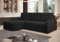 AXLIVING Ecksofa mit Schlaffunktion Nebbiolo 250 cm breit – schwarz