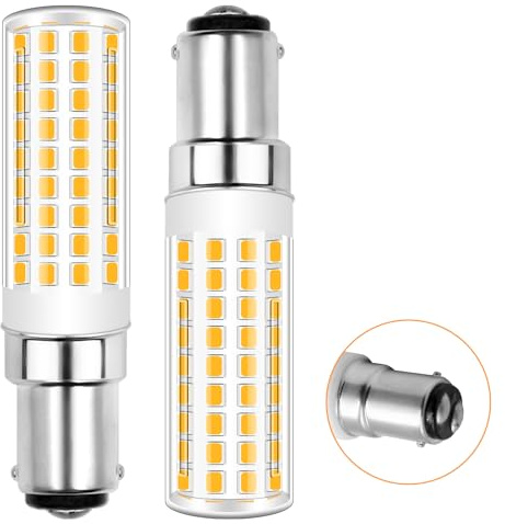 TRIJZHOU B15D Lampe Dimmbar 6W AC220-240V Warmweiß 3000K 2er-Set | ersetzt 60-70W Halogen, 650 Lumen, Doppelkontakt, für Schreibtisch- und Deckenleuchten