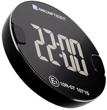 OOONO P-DISC NO4 – Elektronische Parkscheibe im kompakten Design mit automatischer Zeiteinstellung, Hochkontrast-Display & bis zu 3 Jahren Batterielaufzeit (Schwarz)