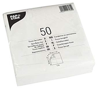 50 Servietten weiss 2-lagig