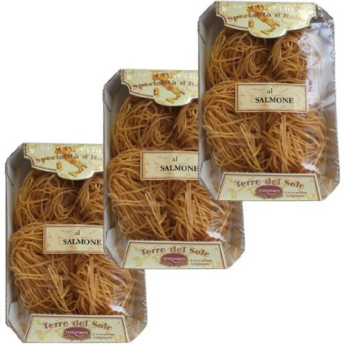 3x Terre del Sole Nudeln 'Linguine al Salmone', 250 g