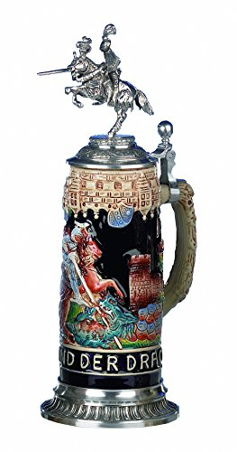 KING Bierkrug St. Georg Ritter Seidel 0,5 Liter Bierseidel