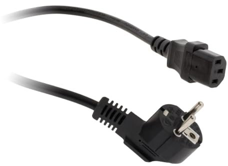 Zenitech - Cordon d'alimentation Électrique Bureautique HO5VV-F 3G1mm² - Prise 2P+T 16A avec Fiche Femelle C13 - Puissance Max 2300W sous 230V - Classe I 60° - Noir - 2m
