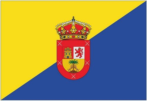 Autoaufkleber Sticker Fahne Spanien - Gran Canaria Flagge Aufkleber