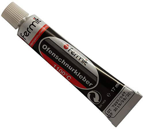 Dichtschnurkleber Ofenschnurkleber Hochtemperaturkleber Dichtung 1100°C Fermit 1 bis 5 Tuben 17 ml (5 Tuben 17 ml)