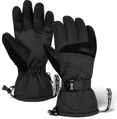 Tough Outdoors Guantes Esqui Unisex - Guantes Invierno Hombre y Mujer - Guantes Impermeables Hombre/Mujer - Guantes Nieve Hombre Mujer Ski y Snowboard - Guantes Nieve Mujer/Hombre