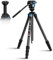 SIRUI AM-124+AM-5V Kits de trípode de Fibra de Carbono con Columna Central Triangular, cerraduras de Pierna Impermeables, Cabezal de Video Fluido, Capacidad de Carga de 26 Libras