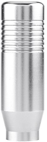 Keenso Auto Schaltknauf, Universal 8,5cm Aluminiumlegierung Auto Manuelle Schalthebel Schaltknöpfe mit 3 Adapters 8cm/10cm/12cm(Silber)
