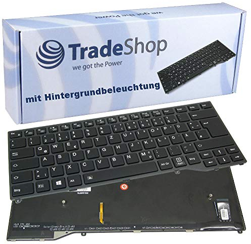 Original Tastatur Notebook Keyboard mit Hintergrundbeleuchtung Deutsch QWERTZ für Fujitsu Lifebook E448 E548 U747 U748 Serie (Deutsches Tastaturlayout)