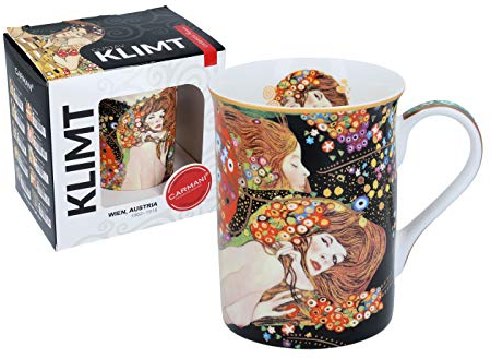 Carmani - Mug classique décoré avec Gustav Klimt 'Water Snakes' 420 ml