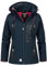 Geographical Norway Tislande Lady - Kapuzen-Softshelljacke Frau Wasserdicht Outdoor - Winddichte Jacke - Outdoor-Aktivitäten Wandern Skifahren Herbst Winter Frühling (Pinke Navy L-Größe 3)