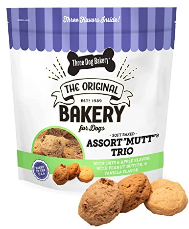 Three Dog Bakery AssortMutt Trio Dog Treats - 48 oz Variety Pack