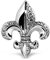 WithLoveSilver 925 Sterling Silber Fleur-de-Lis Kreuz Brosche Pin