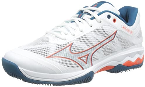 Mizuno Herren Welle übertrifft Licht CC Tennisschuh, Wht Cherrytom Moroccanb, 46 EU