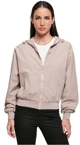 Build Your Brand Damen Trainingsjacke Ladies Crinkle Batwing Jacket, Farbe duskrose, Größe XL