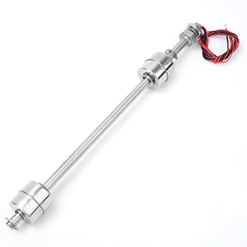 Capteur de Niveau d'eau, Interrupteur à Flotteur à Bille 12 V Double Boule en Acier Inoxydable Capteur de Niveau de Liquide Interrupteur à Flotteur pour Réservoir d'eau,(Floating Body 250mm)
