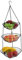 Relaxdays Obstkorb hängend, H x D: 73 x 28 cm, 3 Etagen, Stahl, runder Hängekorb für Obst & Gemüse, Obstschale, schwarz