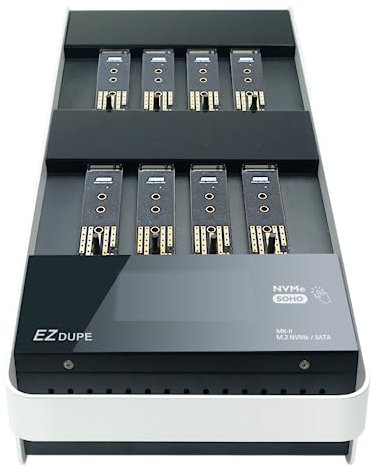 EZ Dupe SOHO Touch M.2 NVMe Duplicador - 1 a 7 clonador y limpiaparabrisas para copiadora de disco duro M.2 (1-7 NVMe Touch MK-II)