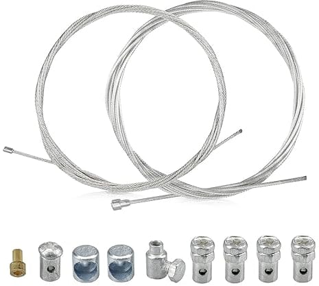 2 pezzi 2 m Moto Cavo Universale Corda, Acciaio Frizione Acceleratore Cavo Freno, Cavo Frizione in Acciaio Cavo Frizione, Universale Frizione Freno Acceleratore Kit di Riparazione per Moto e Cross