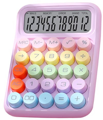 Calculadora, Calculadora Electrónica de Colores, a Prueba de Salpicaduras, Exquisita para la Oficina para el Aula (Lila Púrpura)