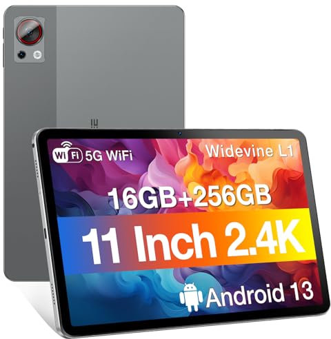 DOOGEE T30S 2025 Newest 11 Inch Android Tablets With SIM Card Slot, 16GB RAM+256GB ROM(1TB TF), Octa-Core,2.4K Display, 8580mAh, 5G WIFI, Bluetooth 5.0, 13MP+8MP, GPS, Android 14,2-Year Warranty-Black