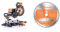 Evolution Power Tools R255SMS-DB+ Scie à onglets coulissante multi-matériaux à double biseau, 255 mm & Lame rage tct 255 mm, Carbure de tungstène, Orange, 25,5 x 2,5 cm