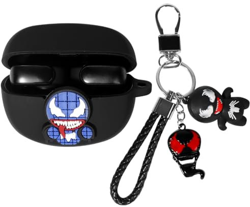 Case for New Bose Ultra Open Earbuds(2024), XMBYGY Silicone Charging Cute Case Shockproof Protective Cover with Cartoon Doll Anti-Lost Lanyard for Man Woman (VEN)