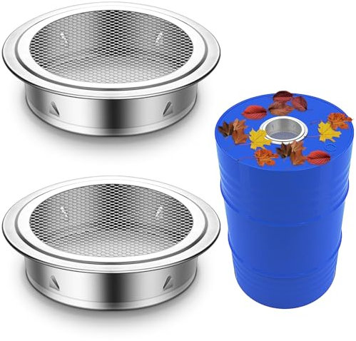 Zonon Regentonnen-Sieb aus Aluminium, rund, 15,2 cm, 2 Stück