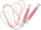WESIEVYA Springseil für Kinder Jungen springen Seil Flow Rope Anfänger Griff Springseil Verstellbares Springseil Leichtes Springseil Kinder-Springseil Training Springseil Hüpfseil PVC Rosa