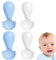 WUMZIRA Quetschies Löffel Silikon Baby Quetschie Babylöffel Squeeze Feeder Löffelaufsatz für Quetschbeutel Quetschie Löffel Babylöffel 4 Pcs Blau + Weiß