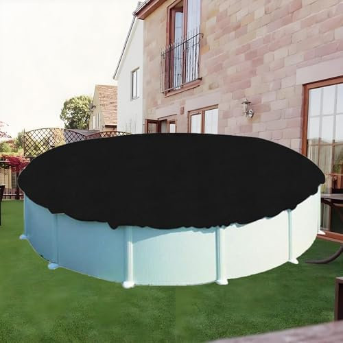 AFIONA Pool Cover for Above Ground Pool,Round Pool Winter Cover,Tear Resistant Fabric Outdoor Easy Set Inflatable Swimming Pool Cove,Dust Proof Rain Proof(13ft)