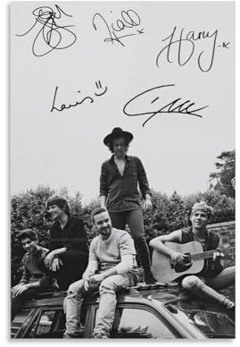 LHIKARQUX One Direction Musikband Vintage-Poster - Dekoratives Gemälde, Leinwand Wandkunst für Wohnzimmer und Schlafzimmer - 30 x 45 cm