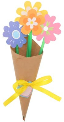TOYANDONA 1 Satz Blumenstrauß-bastelset Blumenstrauß Kinder Selber Machen Strauß Blumenhandwerk Strauß Blumendekor Handgemachtes Blumenhandwerk Papierblumen Basteln Kraftpapier
