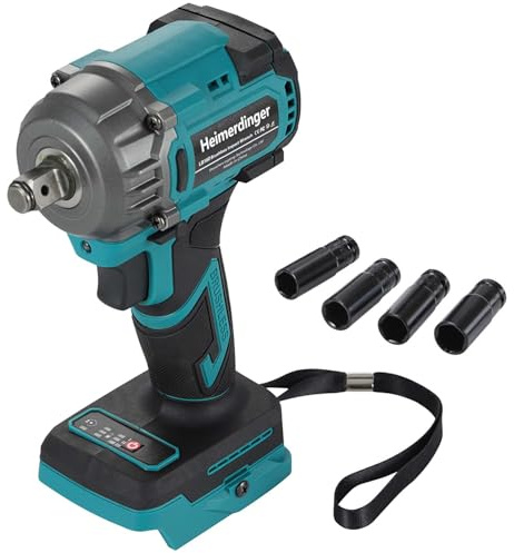 1/2 Impact Wrench for Makita 18V Battery, 550Nm Brushless Torque Gun | 3-Speed High Torque Impact Gun,3200RPM Driver for Car Tires Truck LED Light