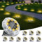 FIFlying 10 Stück Solar Bodenleuchten, 8 LED Solar Gartenleuchten für Außen Wasserdichte Solarleuchten Solarlampen für Garten Rase Patio Gehweg Outdoor Beleuchtung Gartenbeleuchtung Warmweiß