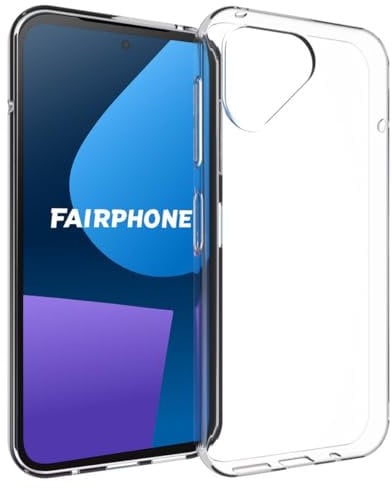 Oprimio Kristallklar Hülle für Fairphone 5 [Silikon Hülle] [%100 Durchsichtig] [Deutsche Material] [Ultra Dünn] Klar Handyhülle für Fairphone 5