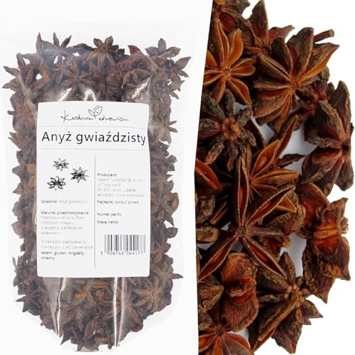 Sternanis ganz 500g – Aromatisch & natürlich – Getrocknete Sternanisschoten ideal für Tee, Backen & Gewürzmischungen – Ohne Zusatzstoffe – KUCHNIA ZDROWIA