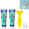 2Pcs Wallpaper Repair Adhesive, Clear Wallcovering Paste Kitfor Fixing Tears, Seams & Edges, Extra-Strong Glue for Seam Repair, Easy-Spread Glue, Strong Adhesion for Vinyl Papering