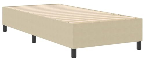 vidaXL Plattformbettgestell Grau-Grün 90 x 200 cm Cordstoff, Stylisches modernes Plattformbett, Kiefernholzrahmen, minimalistischen Design, bequemer Schlaf, langlebiges Massivholz