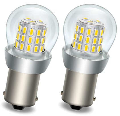 SOFOC P21W 1156 BA15S Glödlampa LED 6V 12V DC Varmvit För Husbil Kamper Kupéljus Bil Backljus Positionljus DRL 3014 39SMD 1000Lm Ljusare 2Pcs