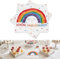 Servietten Regenbogen, 40 Stück Servietten Kindergeburtstag mit Smiley Motiv Servietten Geburtstag 33x33cm für Party Feier Für Kita Feste Schulfeiern Familienfeiern Bunte Deko für Jungen und Mädchen