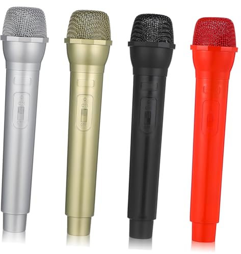 Sosoport 4pezzi Finti Microfoni Di Plastica Per Giochi Di Ruolo Microfoni Di Plastica Finti Per Simulare Per Costumi