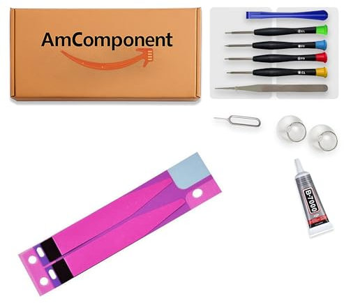 AmComponent - BIADESIVO BATTERIA di ricambio per IPHONE 8 PLUS STRISCIA ADESIVA STICKER SOSTITUZIONE