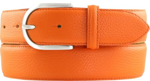 BELTINGER Damen-Gürtel aus gemasertem Leder mit Steppnaht 4 cm | Hochwertiger Ledergürtel mit Pigmentprägung 40mm Damen | Jeans-Gürtel mit runder Gürtelschließe4cm