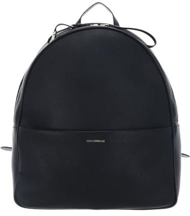 Coccinelle Leder Rucksack Nory Backpack Grained Leather Noir schwarz