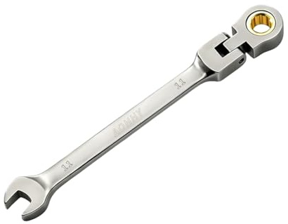 Aohhy Llaves Combinadas con Función de Carraca, 11mm Professional Llaves de Acero Cromo Vanadio Forjada - Niquelada Negro