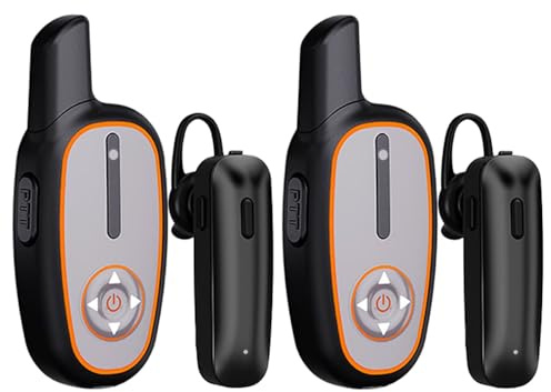 ELIDAIP T-BL8 Bluetooth Mini Walkie Talkies mit Kabellosem Headset PMR446 | 16 Kanäle, Typ-C Wiederaufladbares, 3 KM, 28g Leicht, Bluetooth Funkgerät für Restaurant Hotel Sicherheit Outdoor, 2 Stück