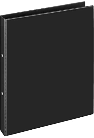 VELOFLEX 1144080 - Ringordner Comfort, Ringbuch, Ordner, DIN A4, 248 x 318 x 28 mm, 2-Ring-Mechanik, PVC, schwarz
