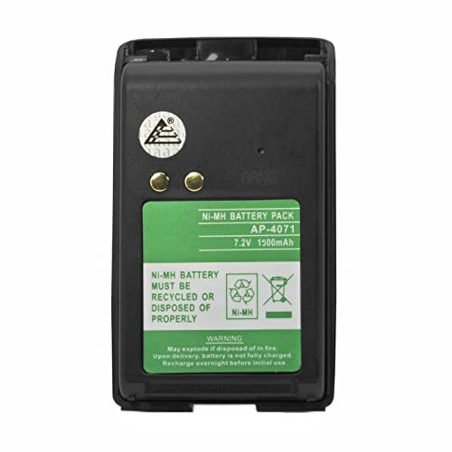 ExpertPower® 7.2V 1500mAh NiMH Battery for Motorola PMNN4071, PMNN4071A | Compatible with Mag One BPR40, A8 Radios | Rechargeable Two-Way Radio Battery Pack
