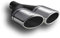 Ulter Sport Endrohr - Doppel Oval 95x65mm Schräg Typ II - Länge 200mm - Montage ->50mm - Edelstahl